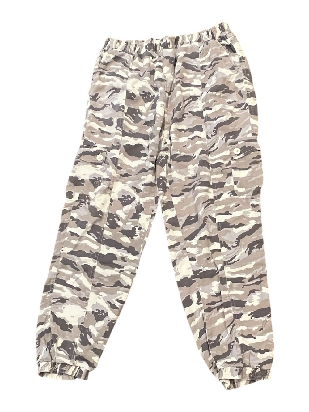 Velvet Heart Camo Cargo Joggers Relaxed Fit Missing Drawstring Size Medium Soft